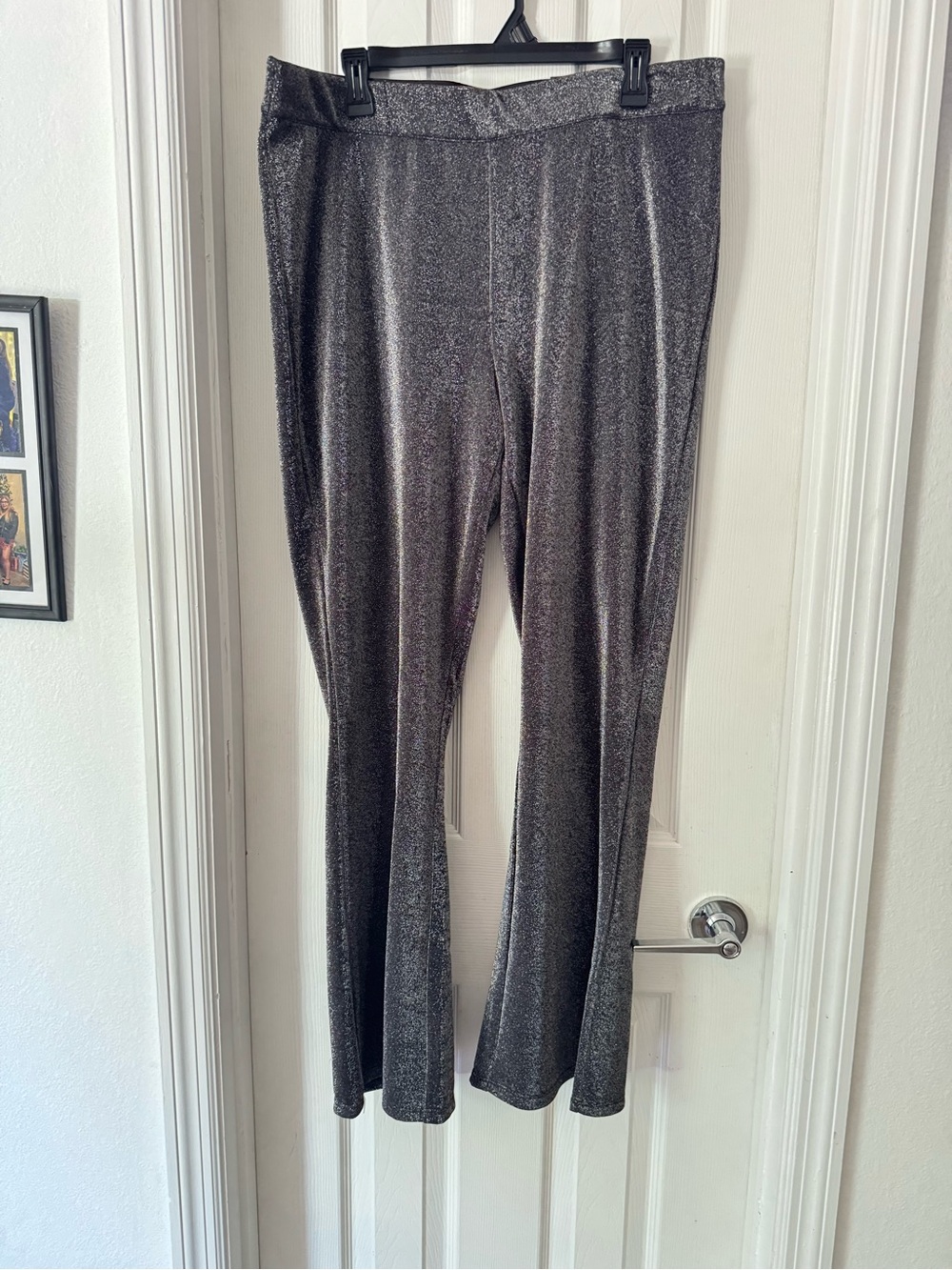 Shimmery Gray Women’s Flare Pants